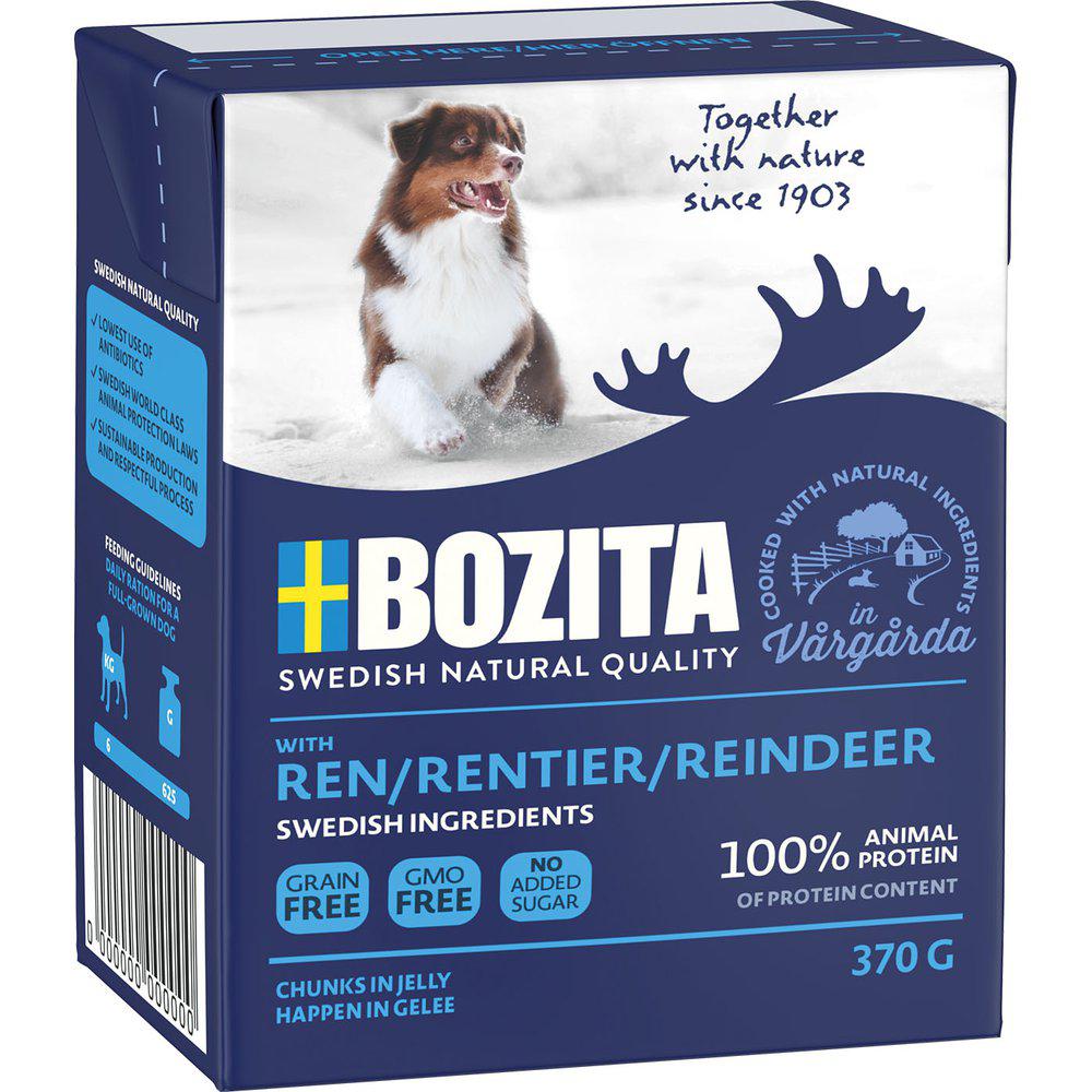Se Imazo - Bozita Naturals Rensdyr, Vådfoder 370gr - Dog Food hos Petpower.dk