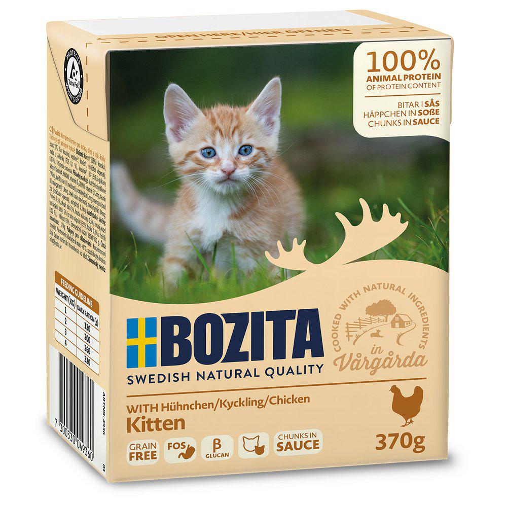Se Imazo - Bozita Vådfoder Til Killinger, Kylling Bidder i sovs, 370g - Cat Food hos Petpower.dk