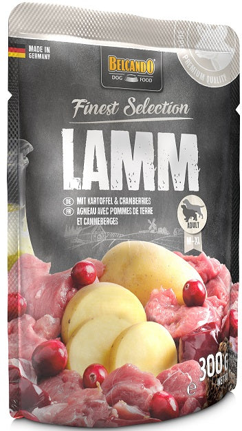 Køb whesco - Belcando Pouches Lam med kartoffel & tranebær 300g - Hundefoder - Alt til Hunden - Pris 29.00 kr.