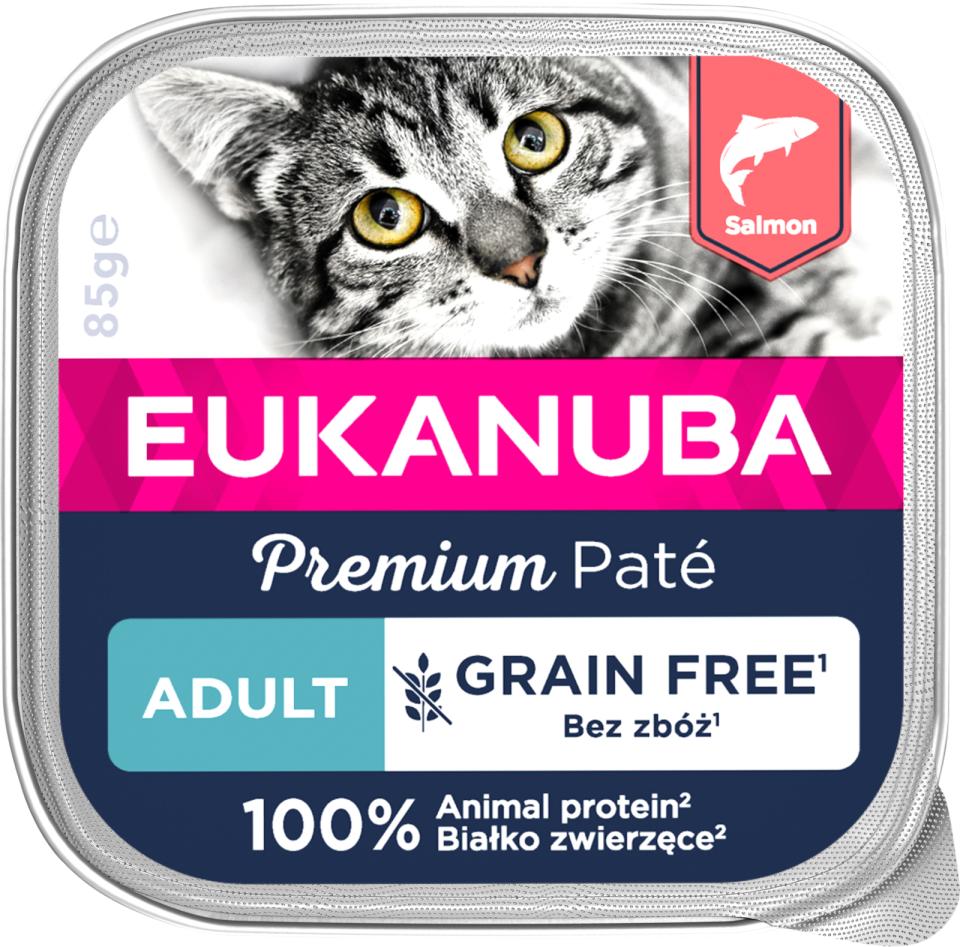 Se Eukanuba Kat Adult Pate, rig på laks hos Petpower.dk