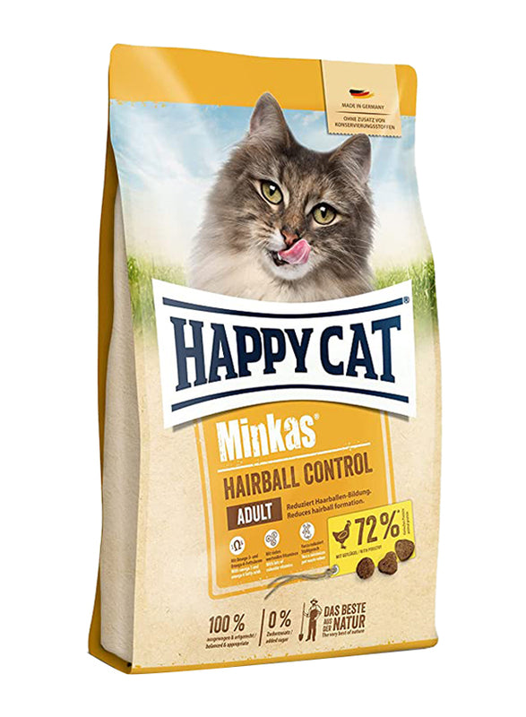 Billede af Happy dog og Cat - Happy Cat Minkas Hairball Control Fjerkræ 10kg - Cat Food