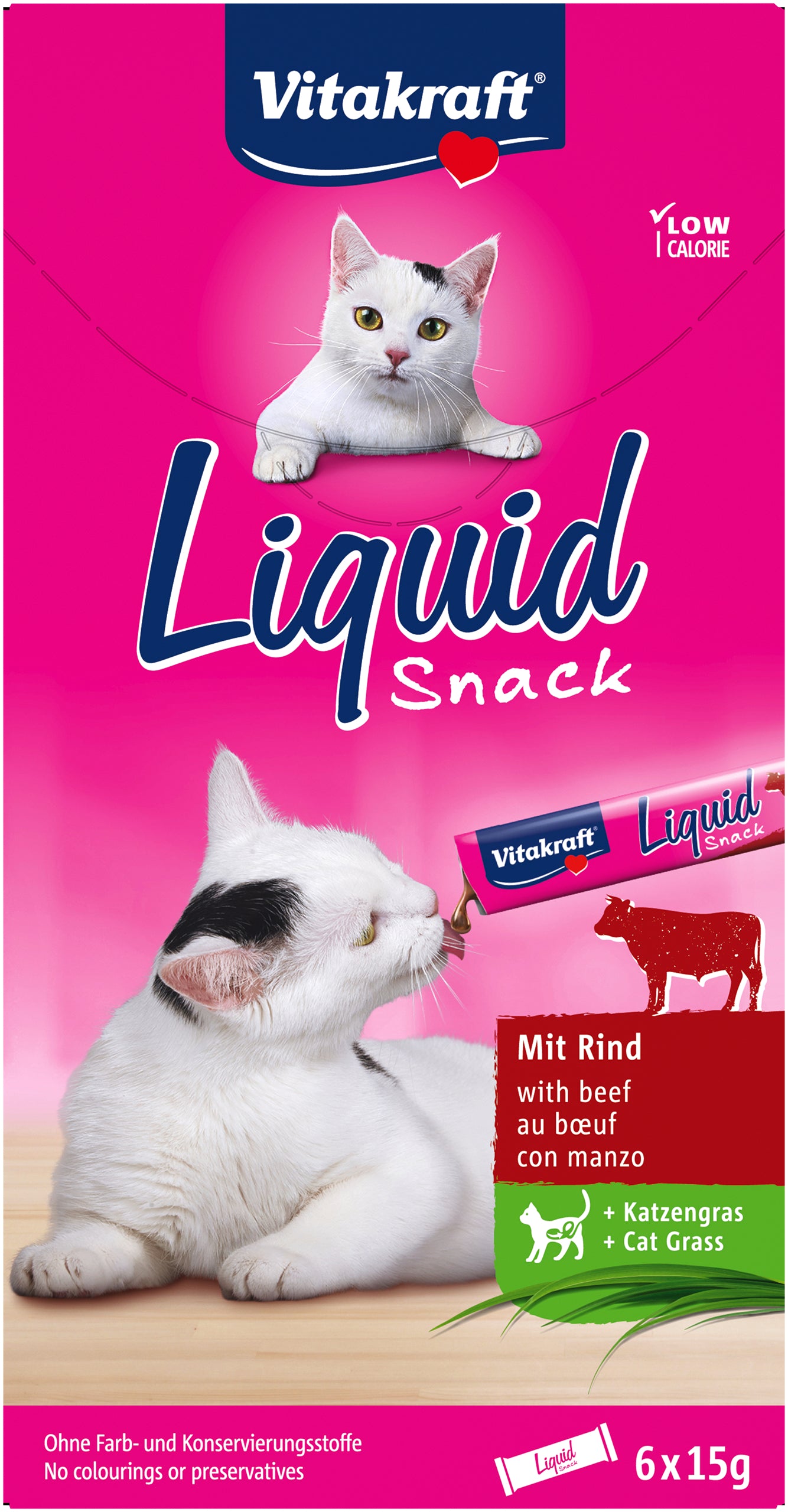 Billede af Vitakraft Liquid Snack med okse, inulin og kattegræs hos Petpower.dk