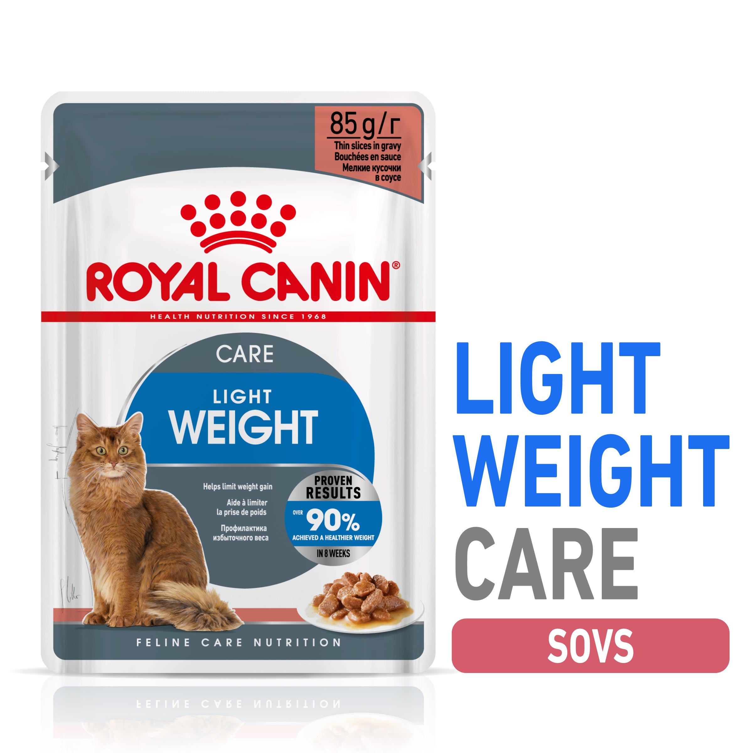 Royal canin  - Royal Canin Ultra Light Gravy Adult Vådfoder til kat 12x85 g - Dog Food