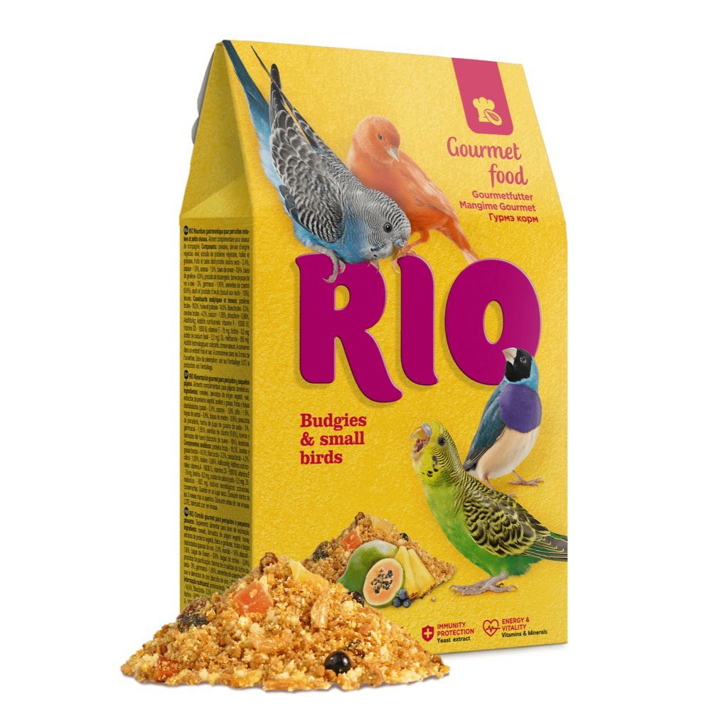 Se Meldgaard - RIO Gourmet Undulat/Småfugle, 250g - Bird Food hos Petpower.dk