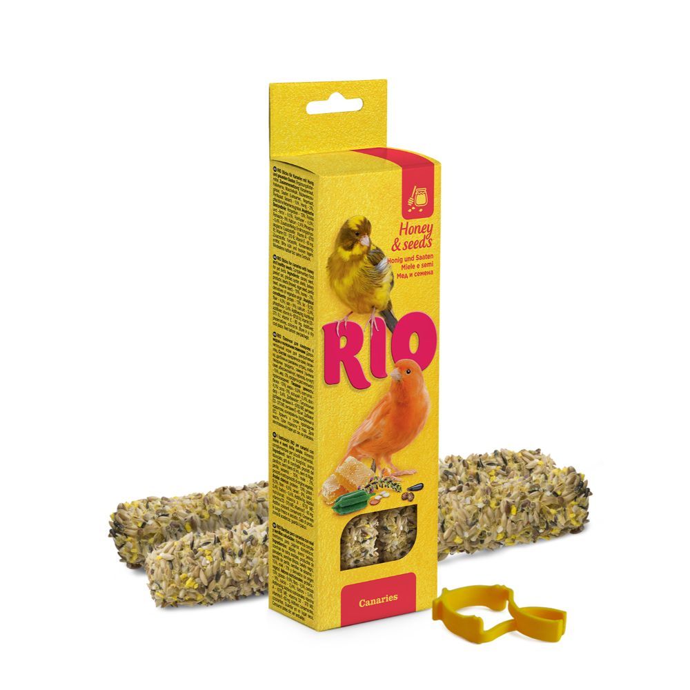 Se RIO Sticks m. honning+frø, Kanariefugle 2x40g hos Petpower.dk