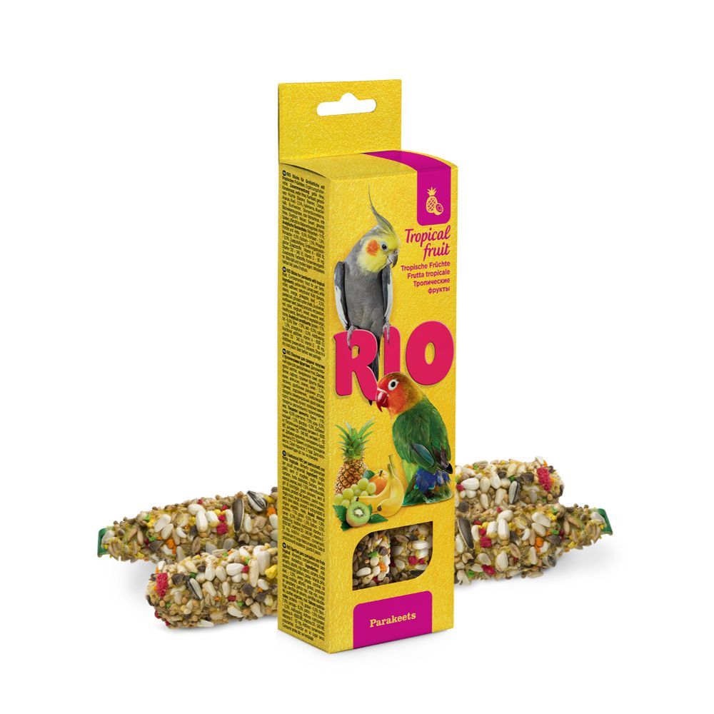 Billede af RIO Sticks m. tropisk frugt, parakitter 2x75g