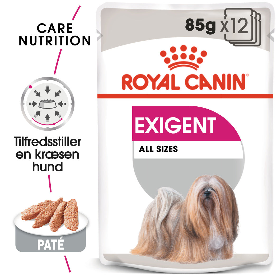 Se Royal canin - Royal Canin Exigent Adult Vådfoder til hund 12x85g - Dog Food hos Petpower.dk