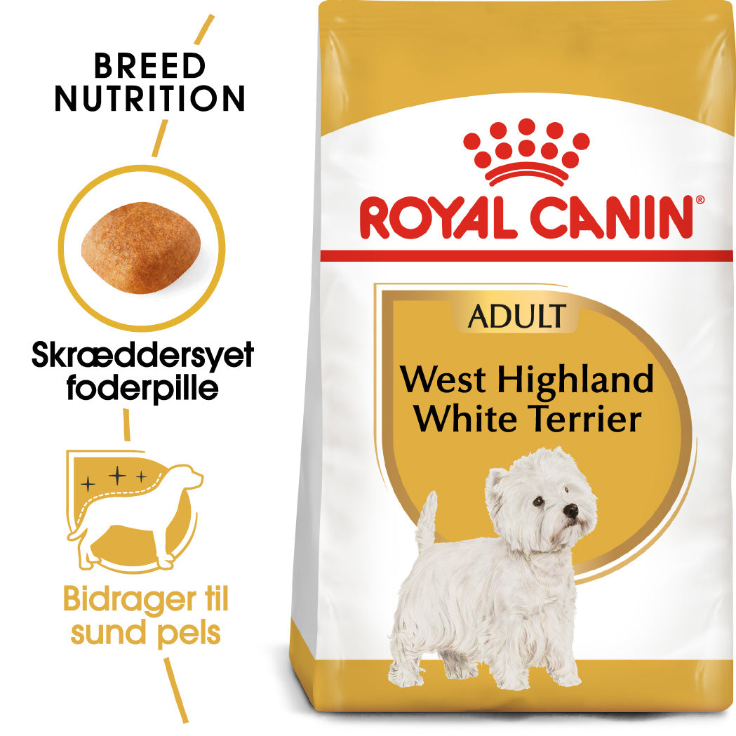 Se Royal Canin West Highland White Adult 3kg hos Petpower.dk