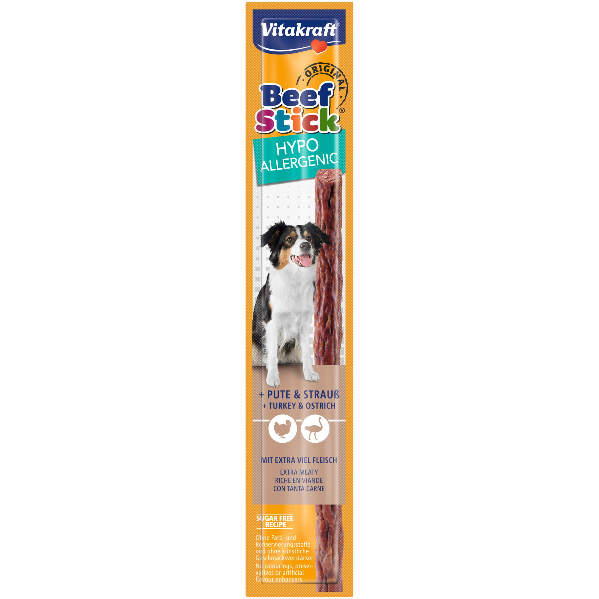 Se Vitakraft - Vitakraft Beef-Stick® Hypoallergi Kalkun & Struds 12g - Dog Treats hos Petpower.dk