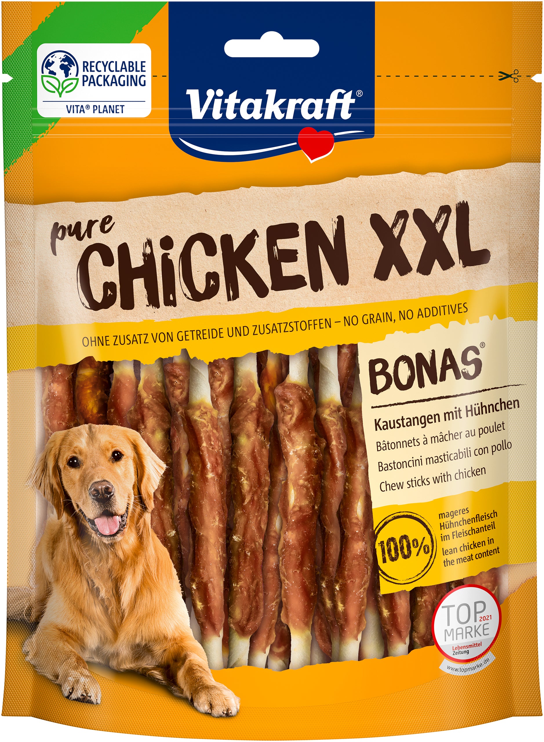 Billede af Vitakraft - Vitakraft Chicken XXL Bonas Tyggepinde m. Kylling 250g - Dog Treats