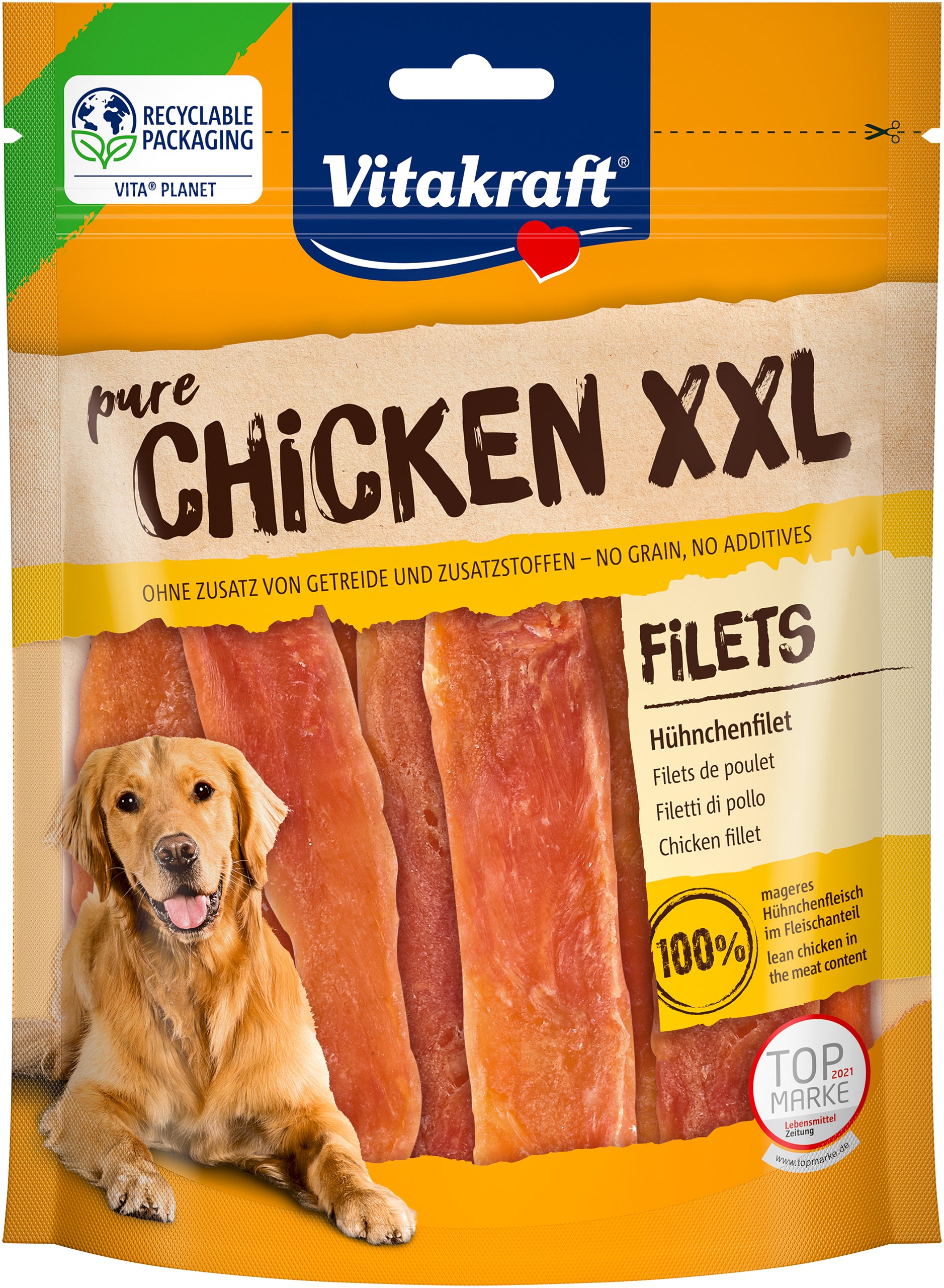 Billede af Vitakraft - Vitakraft CHICKEN XXL kyllingefilet 250gr - Dog Treats