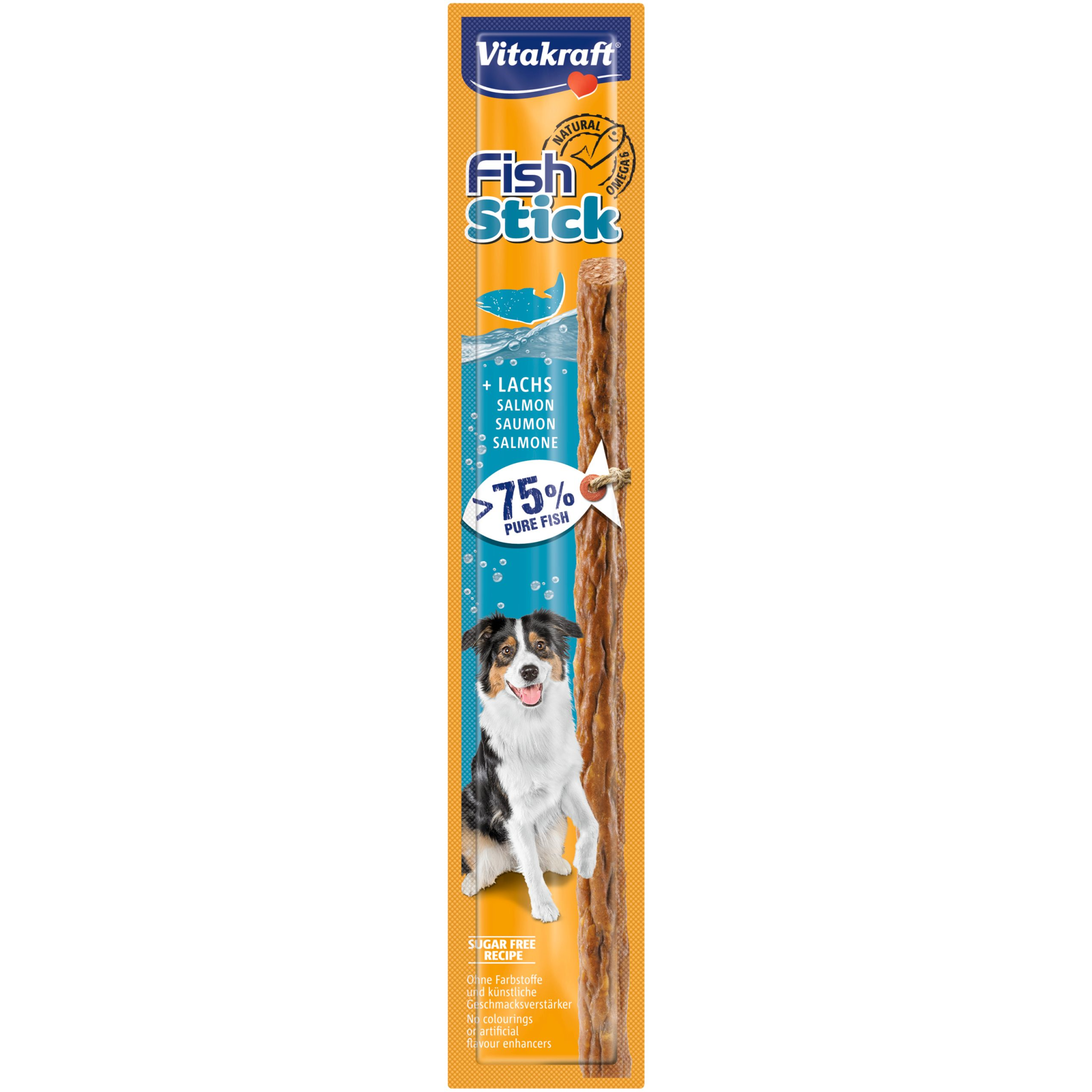 Vitakraft  - Vitakraft Fish Stick Laks 12g, Hundegodbid Beef stick - Dog Treats