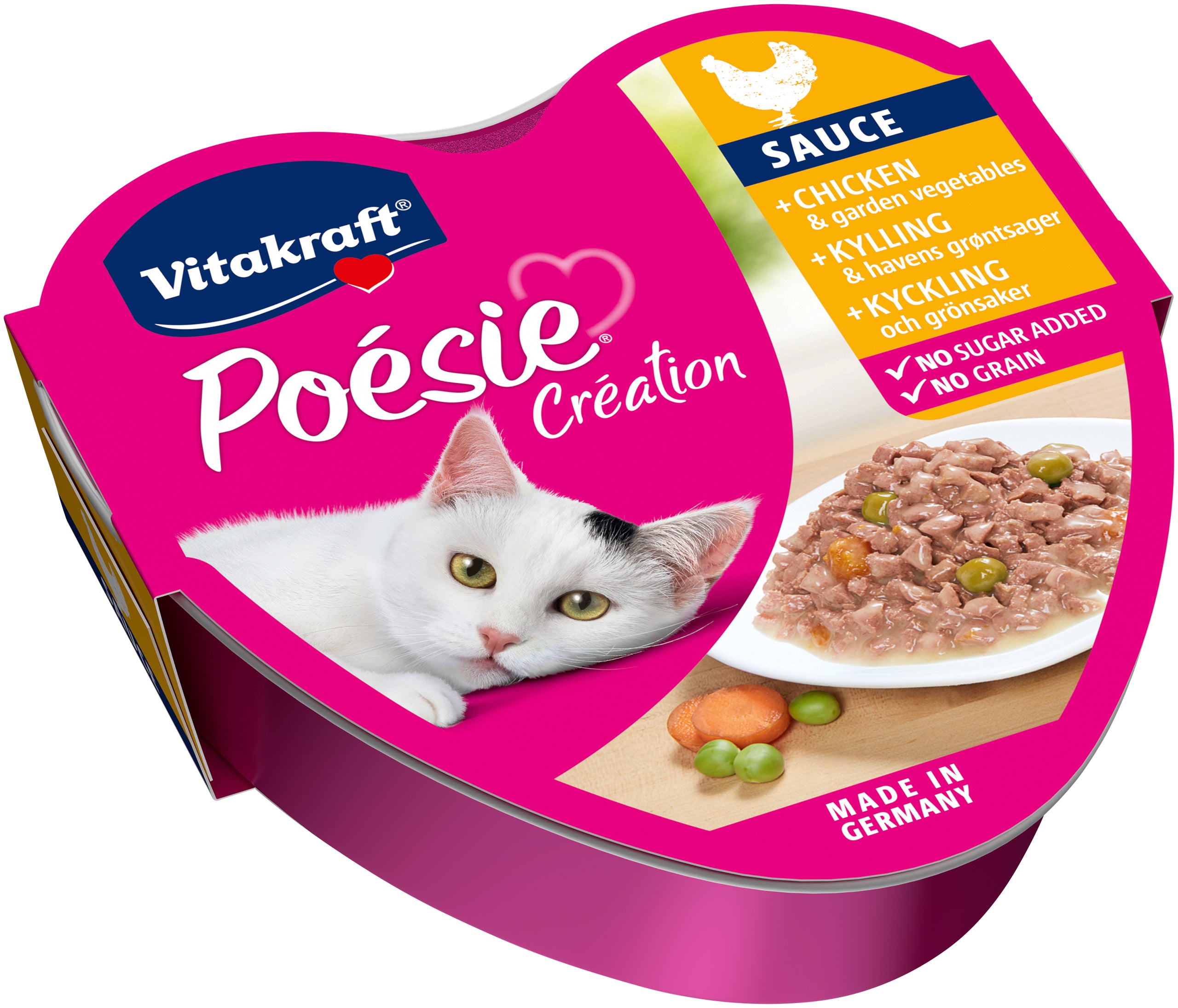 Se Vitakraft - Vitakraft Poésie® Création med kylling og grøntsager i sauce vådfoder til kat - Cat Food hos Petpower.dk