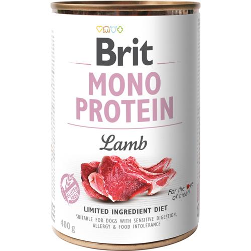 Se Brit Mono Protein Lam, 400gr Til Følsom Fordøjelse hos Petpower.dk