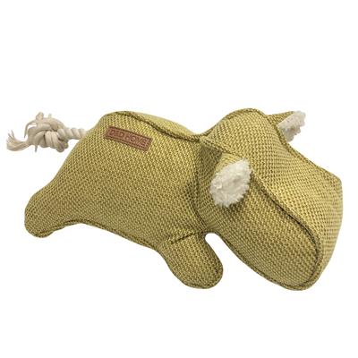 Billede af Akudim - D&D Home Flodhest i Chenille, 30x14cm, Farve : Gul - Dog Toys