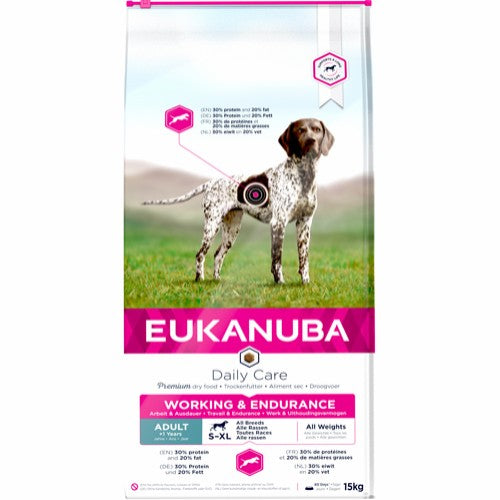 Eldorado  - Eukanuba Adult Daily Care Working & Endurance, 15kg - Dog Food