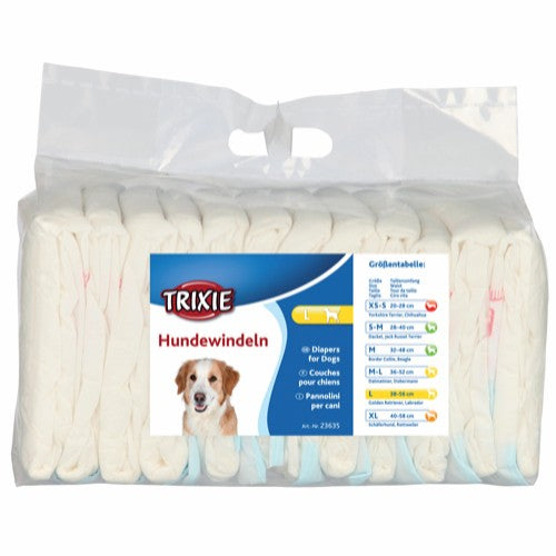 Se Eldorado - Trixie Bleer til Hunde XS-L 12 stk - XS-S Talje 20-28cm - Dog Diapers hos Petpower.dk