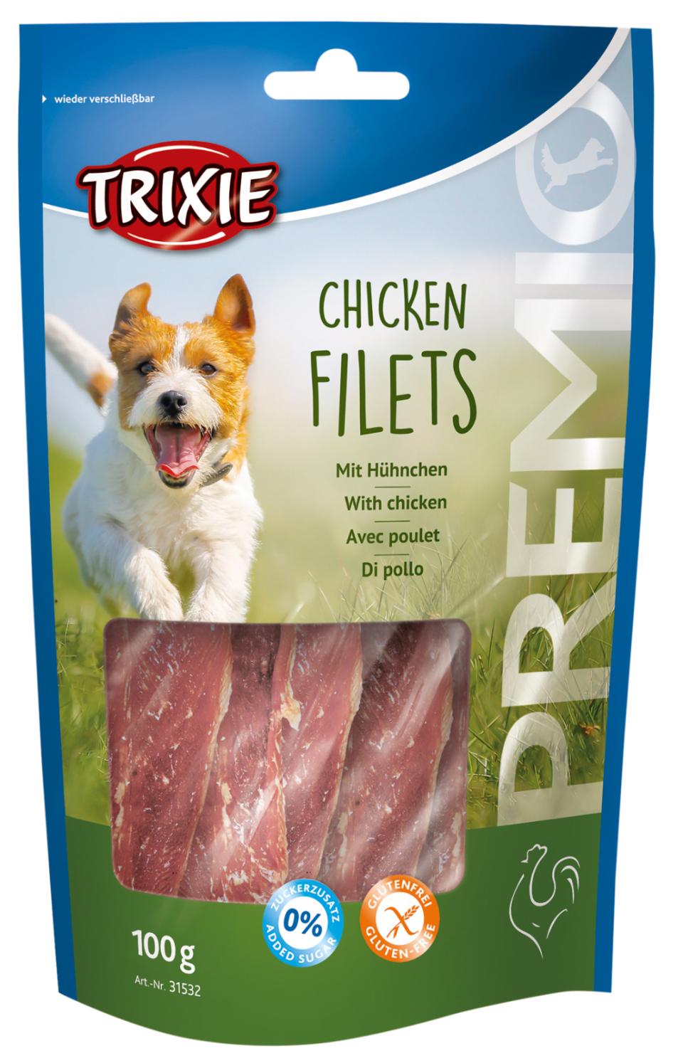 Se Trixie Premio Chicken Filets 100g hos Petpower.dk
