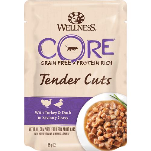 Billede af Eldorado - Wellness CORE Tender Cuts med Kalkun og And, Vådfoder Pouch 85gr - vådfoder - Cat Food