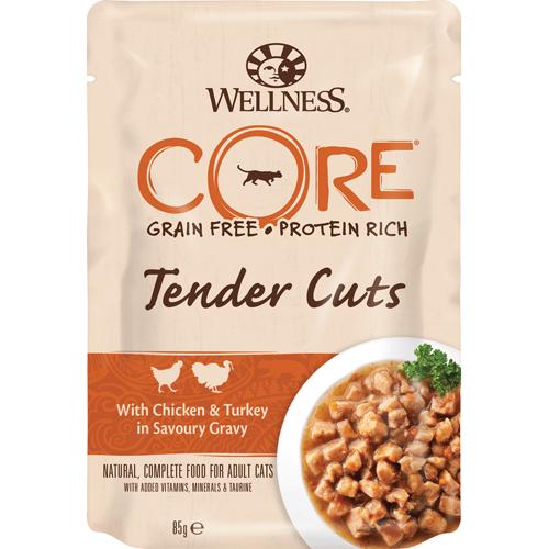 Billede af Eldorado - Wellness CORE Tender Cuts med kylling og kalkun, Vådfoder Pouch 85gr - vådfoder - Cat Food