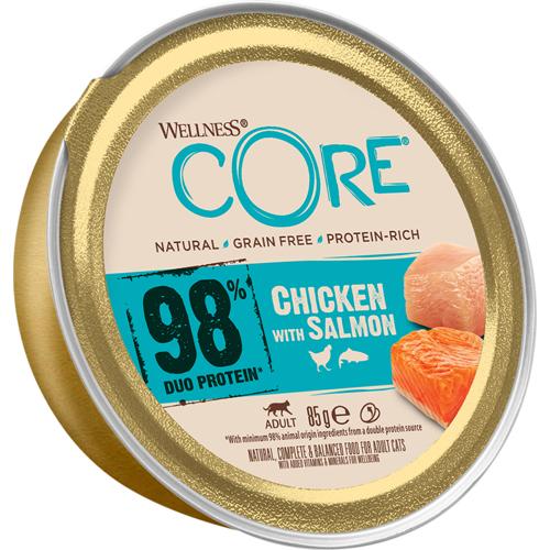 Se Core Cat 98 Chicken/Salmon vådfoder, 85gr hos Petpower.dk