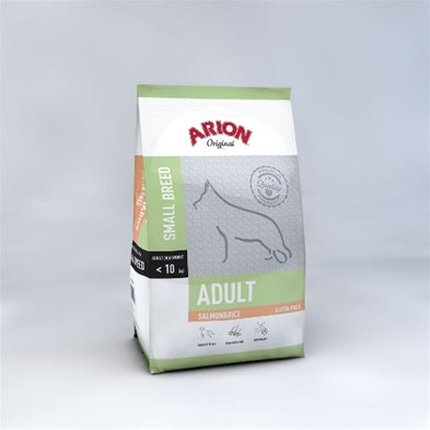 Se Arion adult small laks & ris 3kg, til hunde 0-10kg hos Petpower.dk