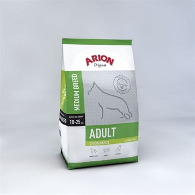 Billede af Arion adult medium kylling & ris 12 kg, til hunde 10-25kg