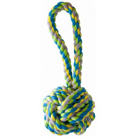 Se KW - KW multifarvet reb med bold 25cm - Dog Toys hos Petpower.dk