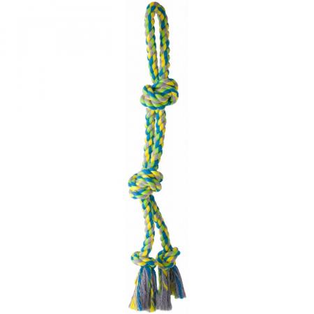 Billede af KW - KW multifarvetdobbeltreb 4 knuder 50 cm - Dog Toys