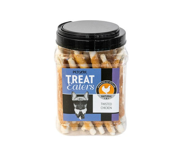 Se Petcare - Treateaters twisted chicken 400g hundetyggepind - Dog Treats hos Petpower.dk