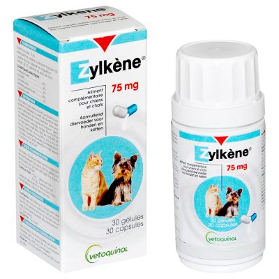 Se Zylkéne 75mg. til hunde og katte under 10kg, 30 stk. hos Petpower.dk