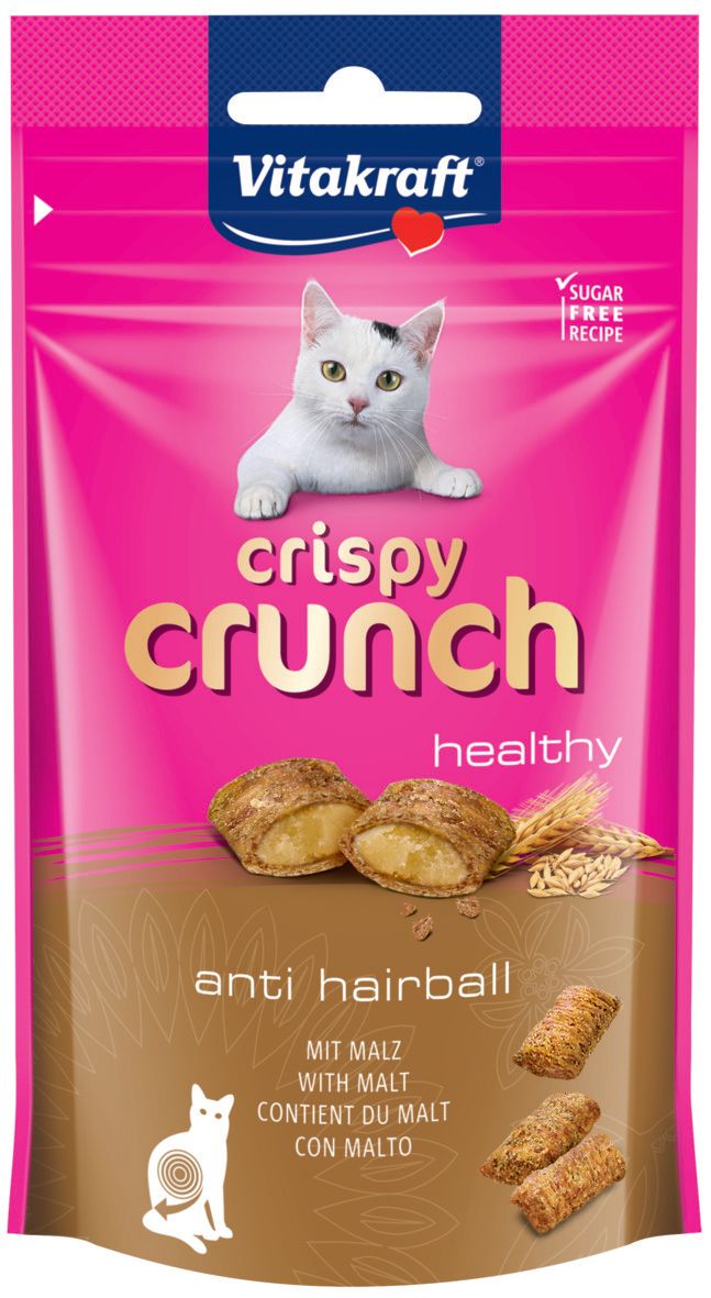 Billede af Vitakraft Crispy Crunch med malt, anti hairball kattegodbid