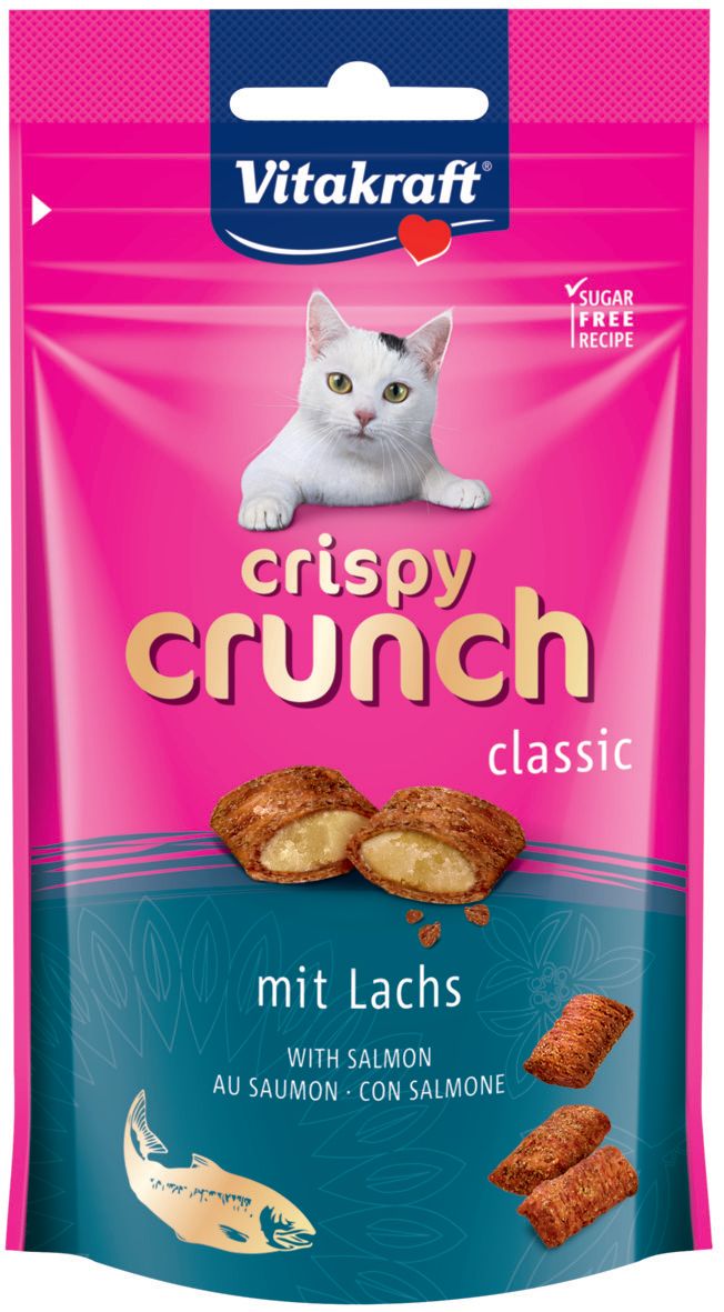 Billede af Vitakraft - Vitakraft Crispy Crunch med laks kattegodbid - Cat Treats