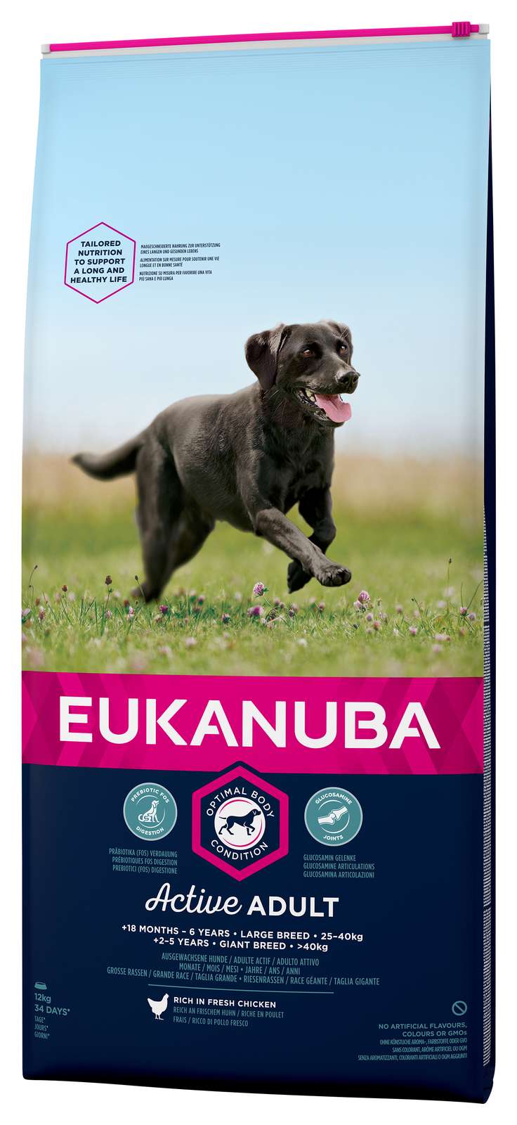Billede af Eukanuba adult large Kylling & Ris 12 kg, til hunde fra 25kg