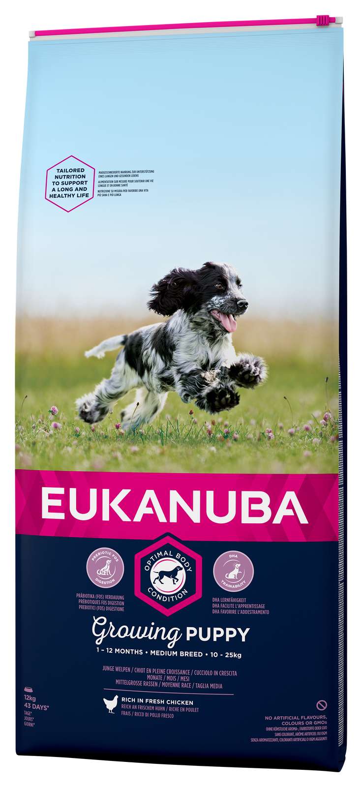 Billede af Eldorado - Eukanuba puppy M kylling & ris 12kg, til voksenvægt 10-25kg - Dog Food