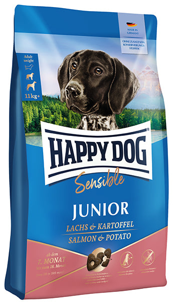 Billede af Happy dog og Cat - Happy Dog Supreme Sensible Junior Laks & Kartoffel 10 kg Hvalpefoder - Dog Food