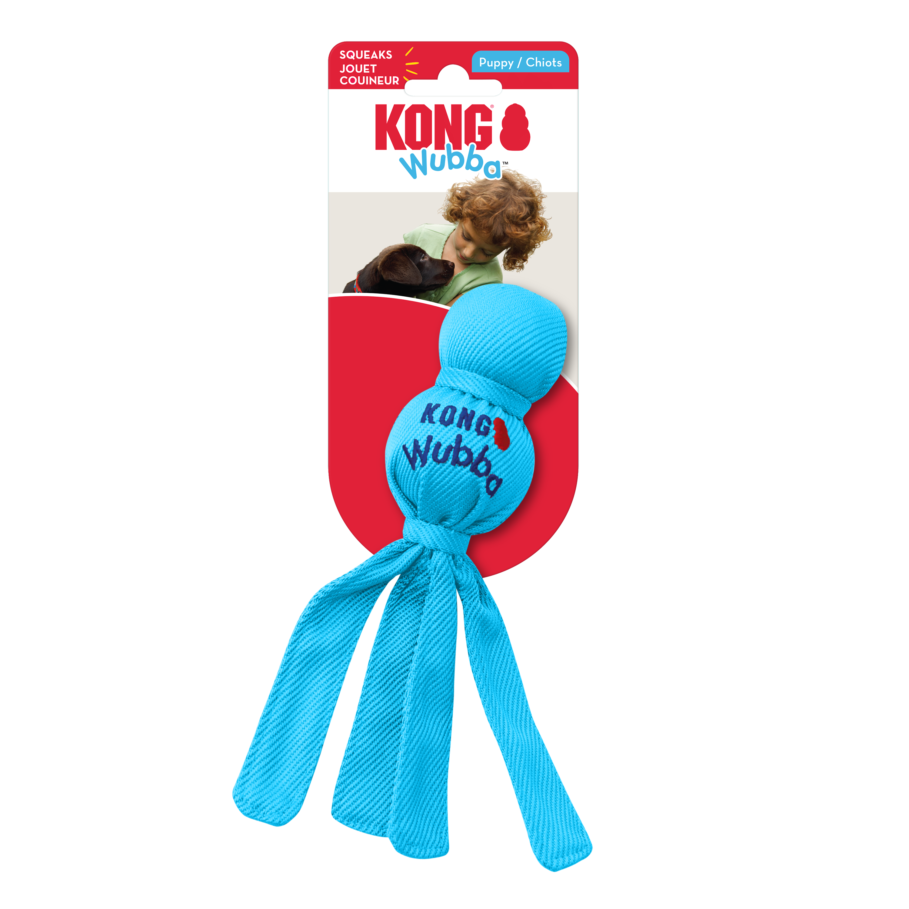 Se Kong Wubba Puppy Hvalpelegetøj Hundelegetøj ass. farver hos Petpower.dk