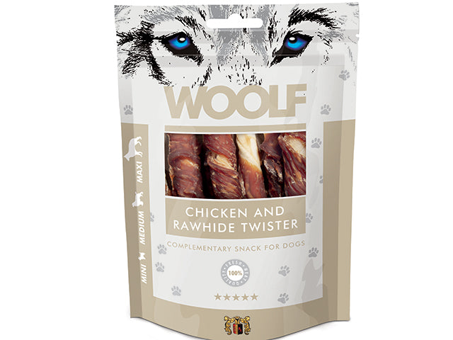 Billede af Qpet - Woolf Kylling Twisted Sticks 100g Hundegodbidder - Dog Treats