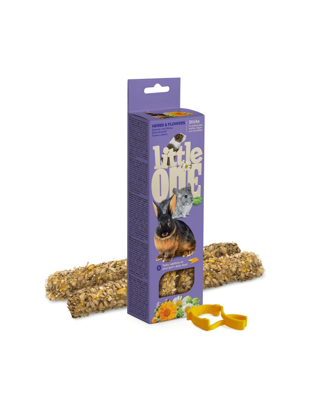 Billede af Little One Sticks Urter og blomster, 2x55 g Gnavergodbid