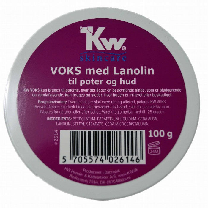 Billede af KW - KW Potevoks med lanolin til poter og hud 100g - Dog Supplies hos Petpower.dk
