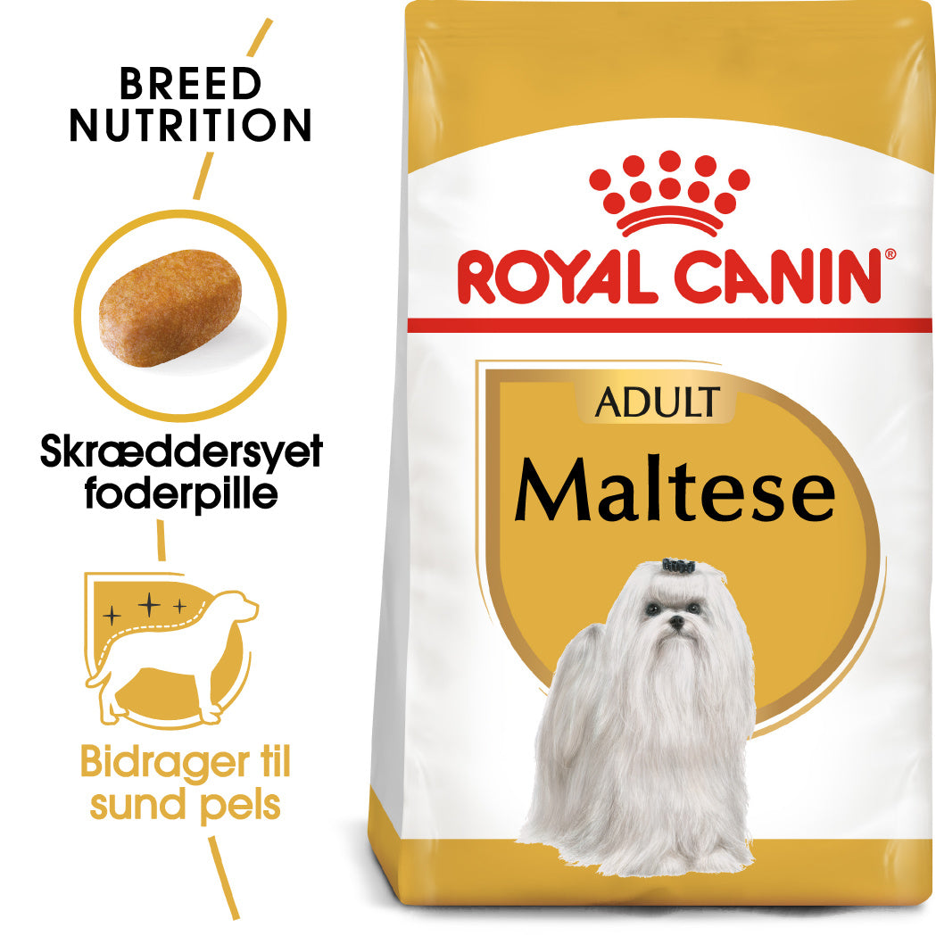 Se Royal canin - Royal Canin Maltese Adult 1,5kg, tilpasset Maltese Pels og hud - Dog Food hos Petpower.dk