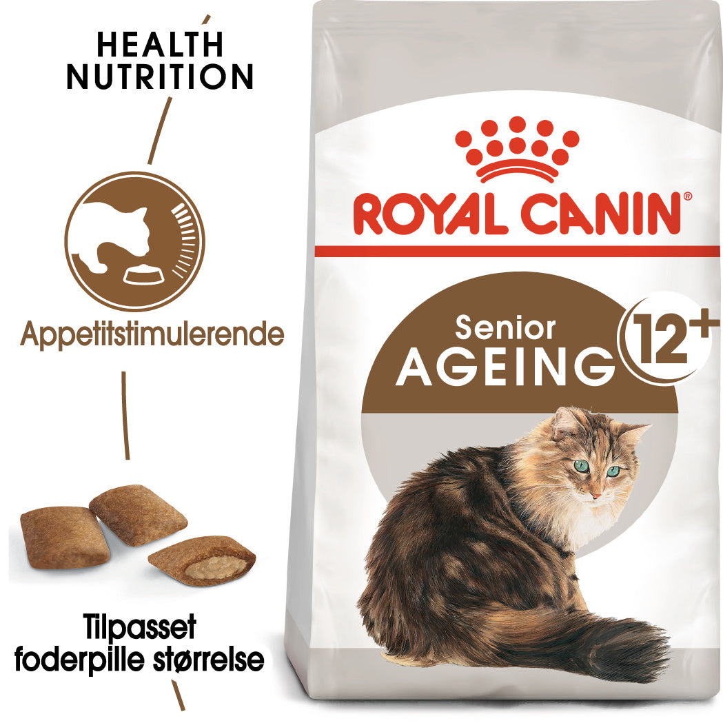 Se Royal Canin Senior Ageing 12+ Tørfoder til kat 4kg hos Petpower.dk