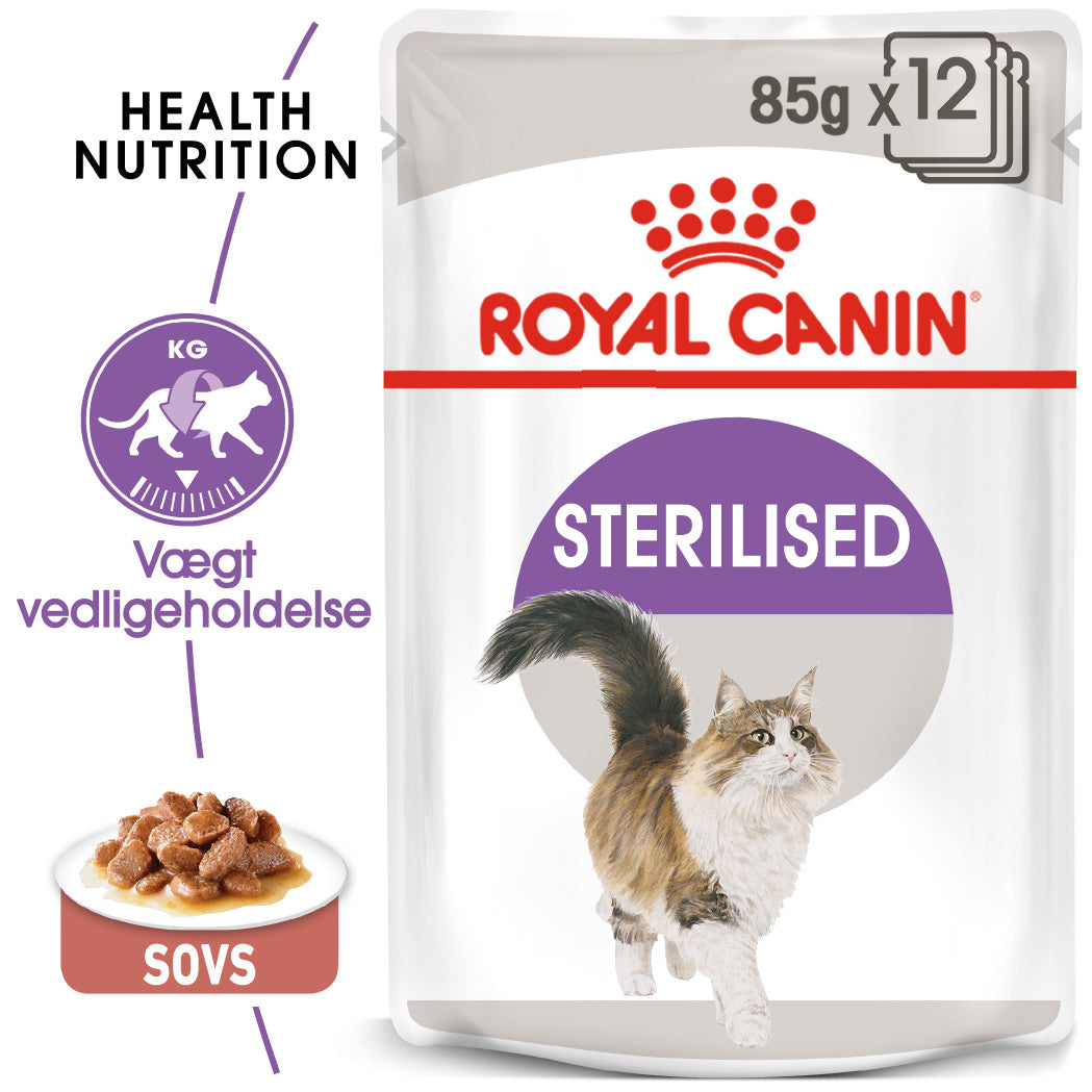 Billede af Royal canin - Royal Canin Sterilised Gravy Adult Vådfoder til kat 12x85g - Cat Food