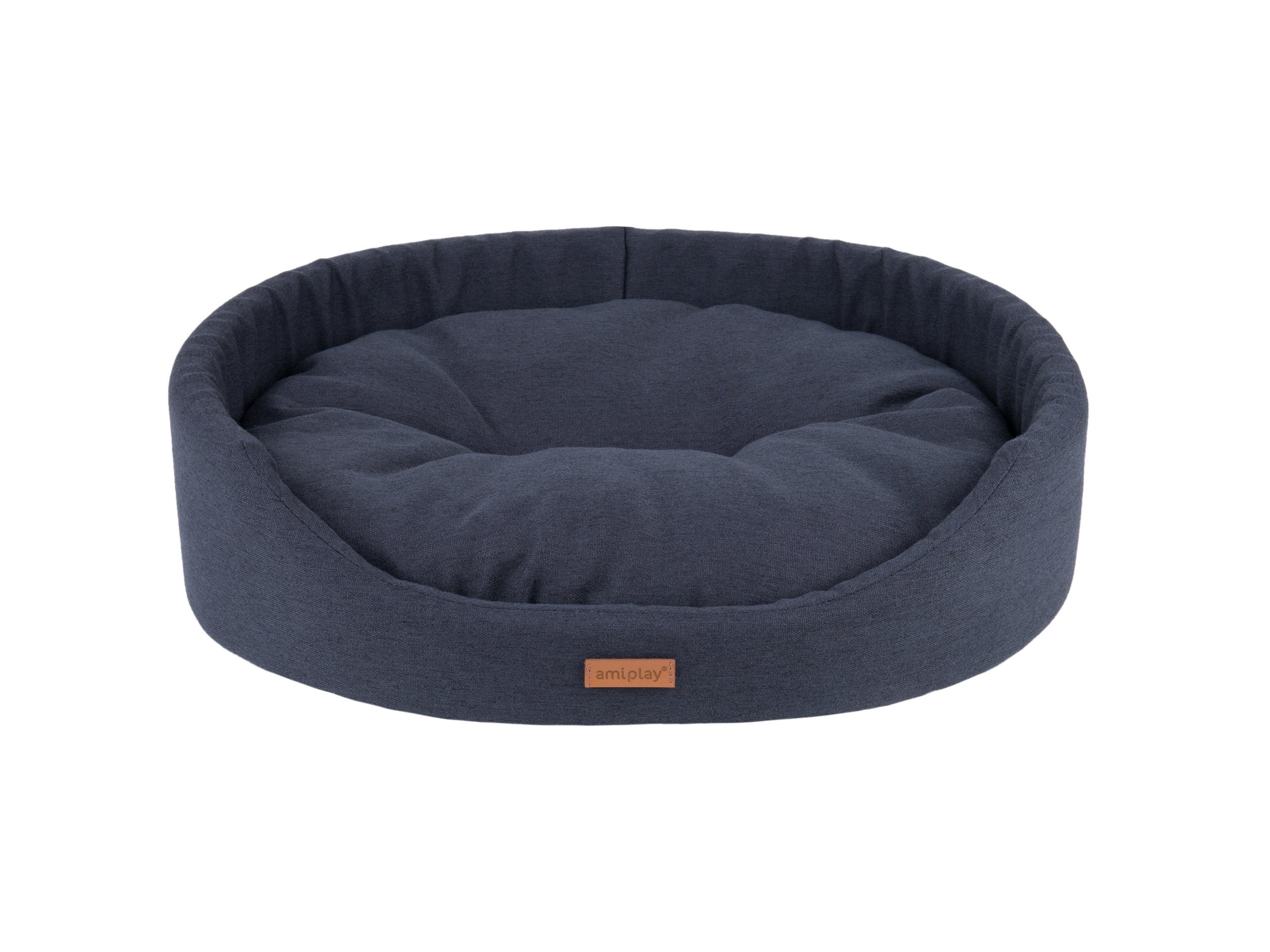 Billede af Amiplay oval seng sort M-XXL hundeseng