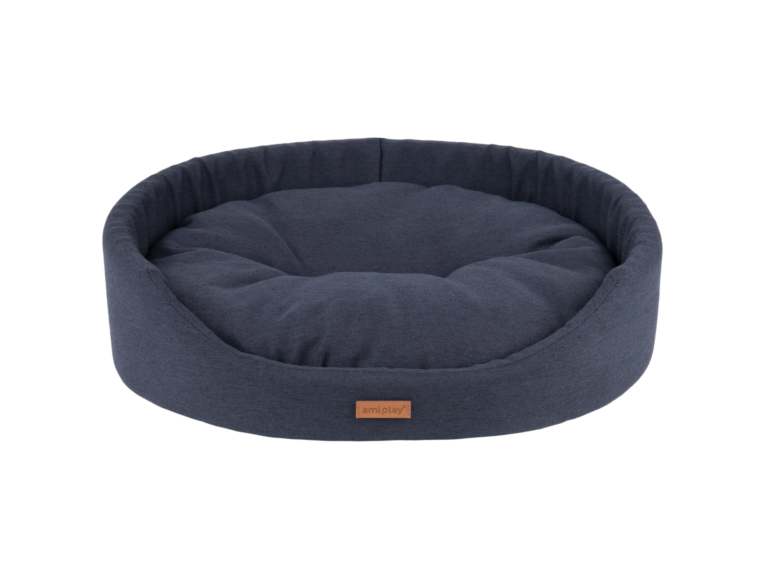 Billede af KW - Amiplay oval seng sort M-XXL hundeseng - L 58x50x15cm - Dog Beds