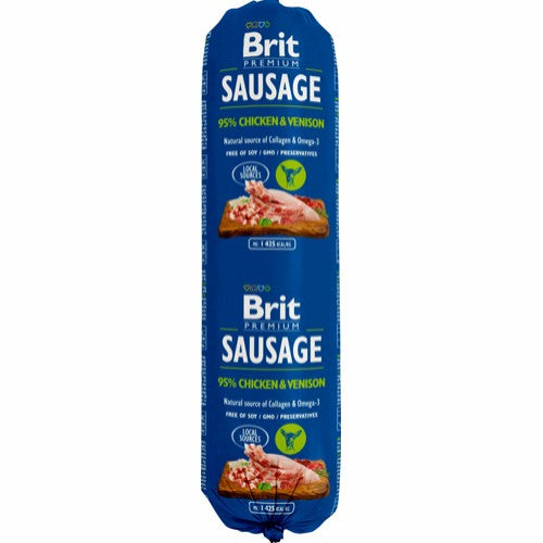 Billede af Brit premium pølse med kylling & vildt vådfoder 800g