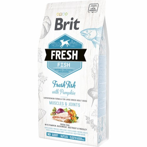 Billede af Eldorado - Brit fresh adult large fisk & græskar 12kg, til hunde 25+kg - Dog Food