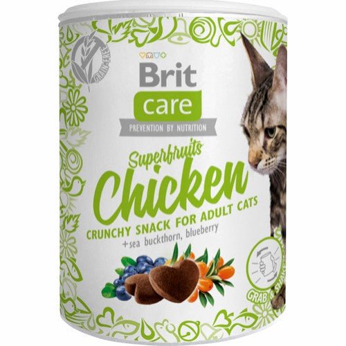Se Brit Care Katte Snack med Kylling og Super Frugt - 100g - Kornfrie hos Petpower.dk