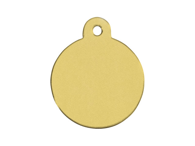 Billede af Qpet - Cirkel guld hundetegn - Lille - Pet ID Tags