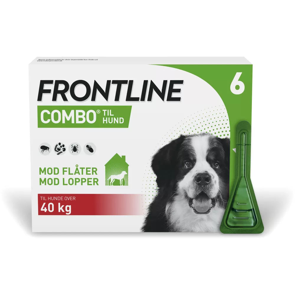 Se Pharmaservice - Frontline combo hund 40+kg 6 pipetter - Pet Flea & Tick Control hos Petpower.dk